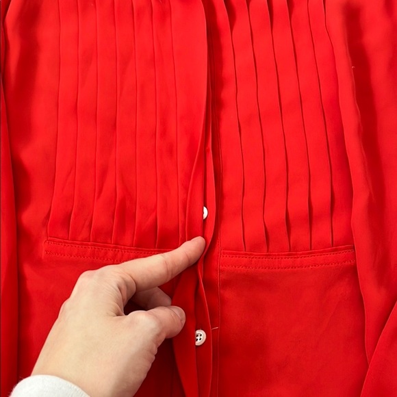 3 Item Polyester Career Blouse Shirt Bundle - J. Crew & Express - Sz Small / 2 - Picture 8 of 10